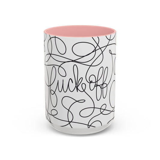 Fuck Off Cursive Line Art Mug