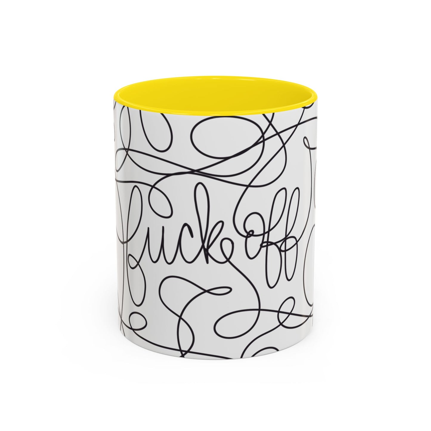 Fuck Off Cursive Line Art Mug