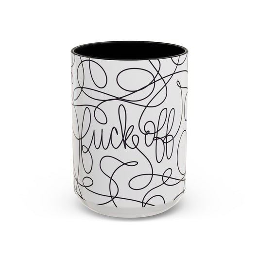 Fuck Off Cursive Line Art Mug